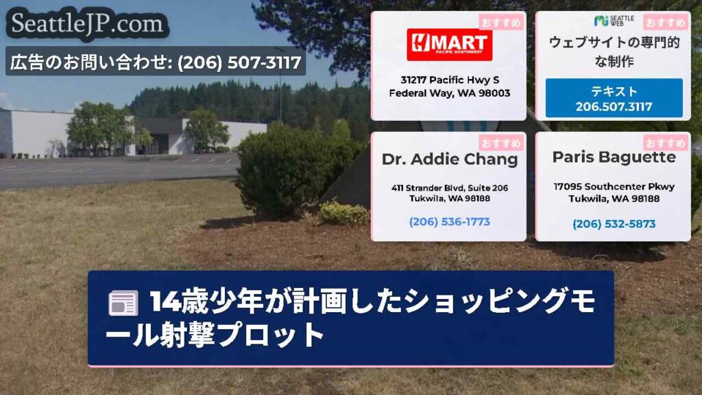 14歳少年が計画したショッピングモール射撃プロット
