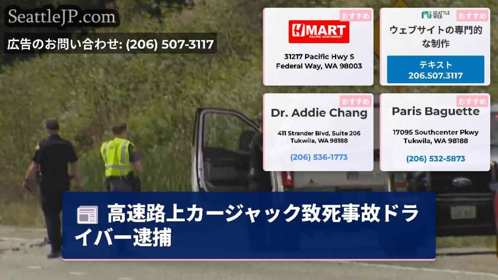 高速路上カージャック致死事故ドライバー逮捕