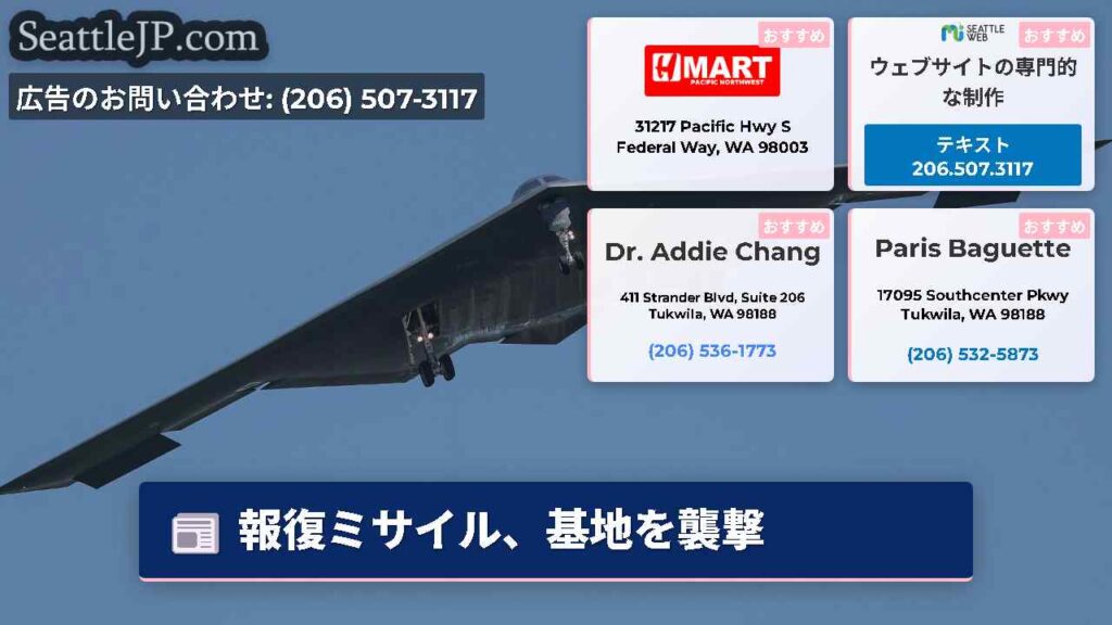 報復ミサイル、基地を襲撃