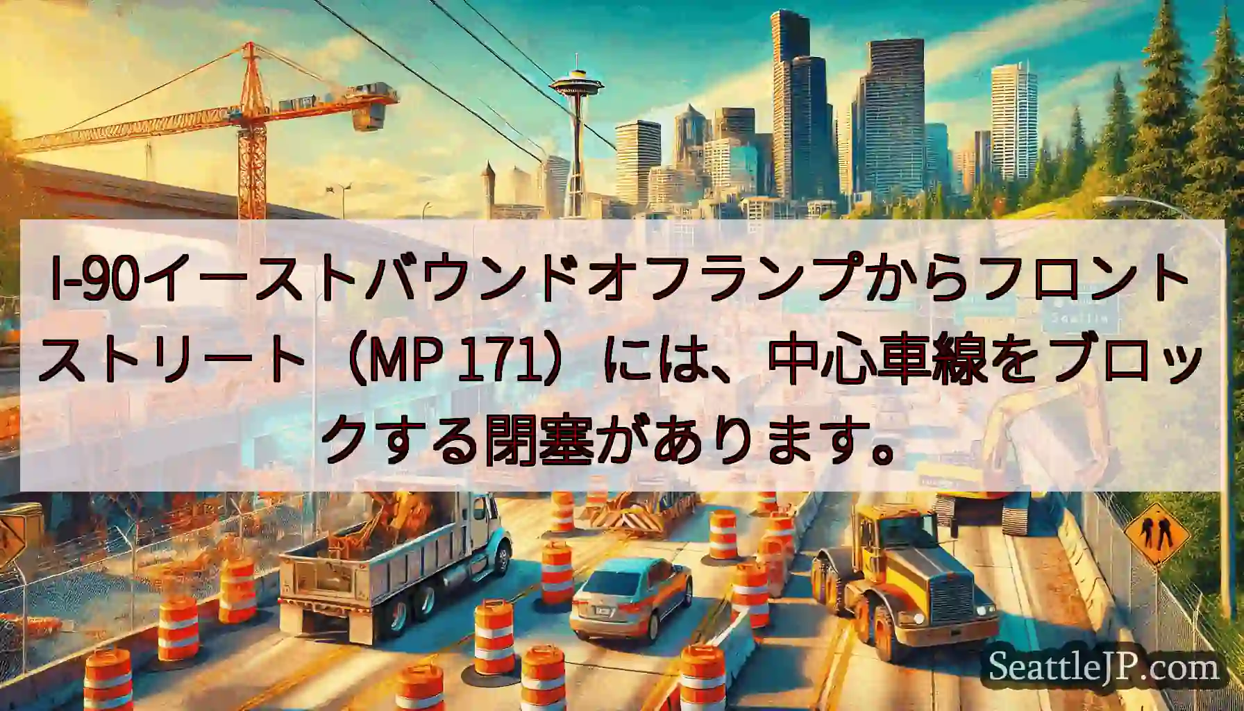 I-90イーストバウンドオフランプからフロントストリート（MP