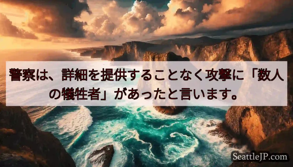 警察は、詳細を提供することなく攻撃に「数人の犠牲者」があったと言います。
