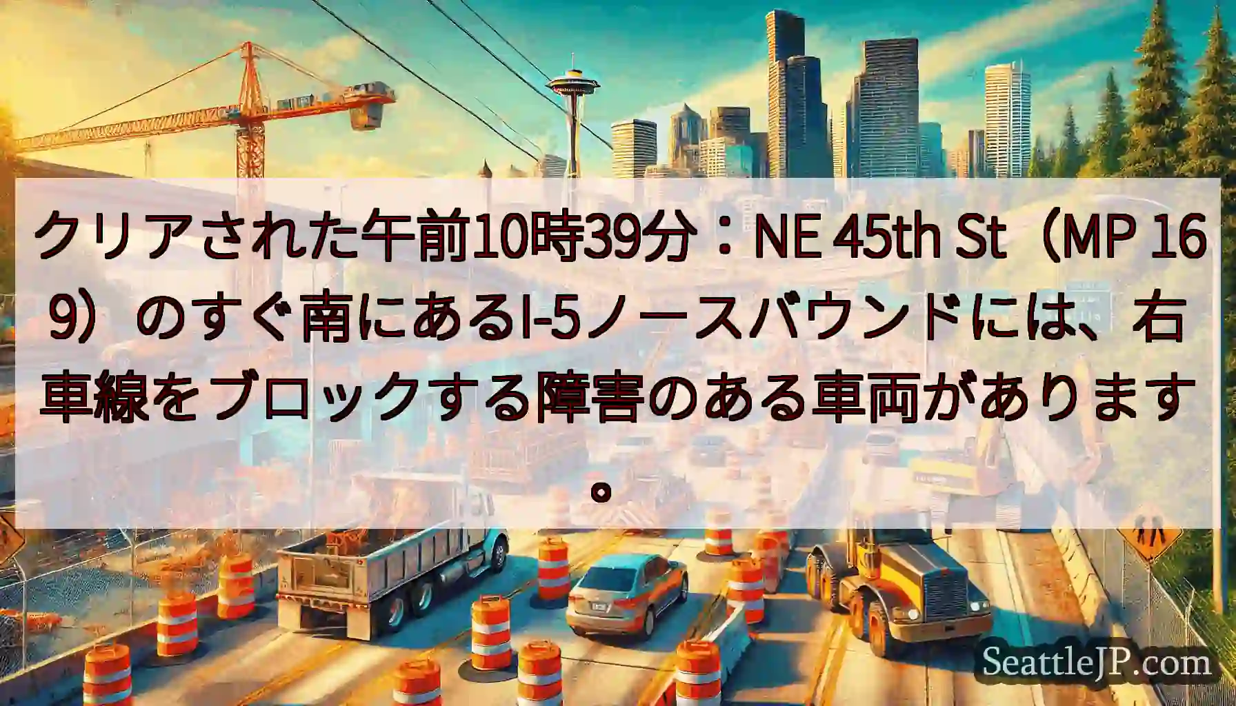クリアされた午前10時39分：NE 45th St（MP