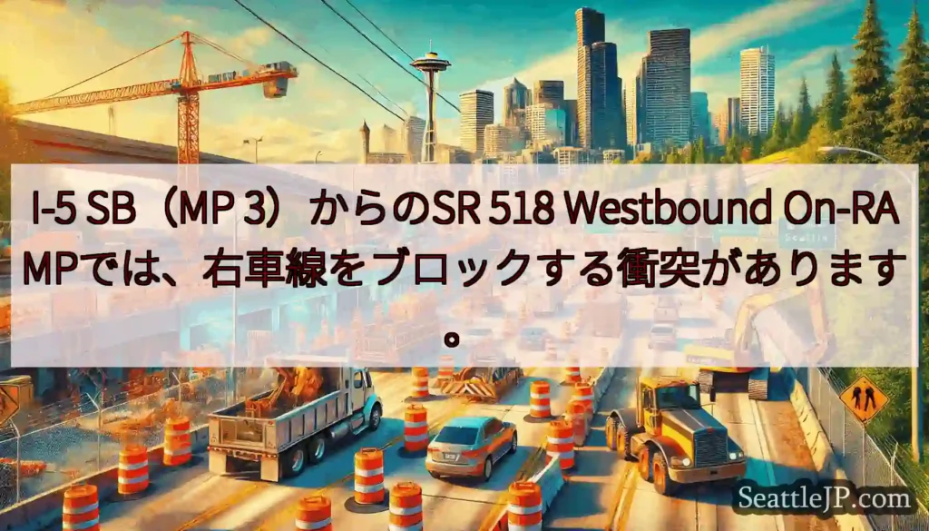 I-5 SB（MP 3）からのSR 518 Westbound