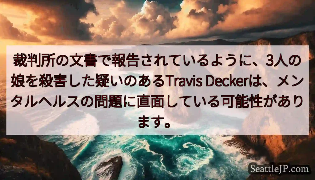 裁判所の文書で報告されているように、3人の娘を殺害した疑いのあるTravis