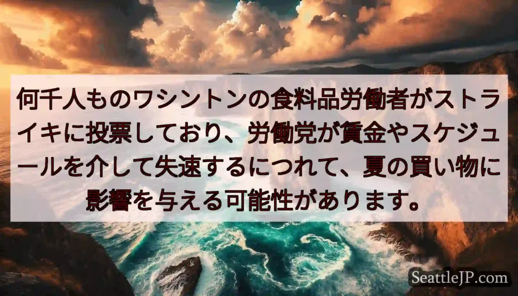 何千人ものワシントンの食料品労働者がストライキに投票しており、労働党が賃金やスケジュールを介して失速