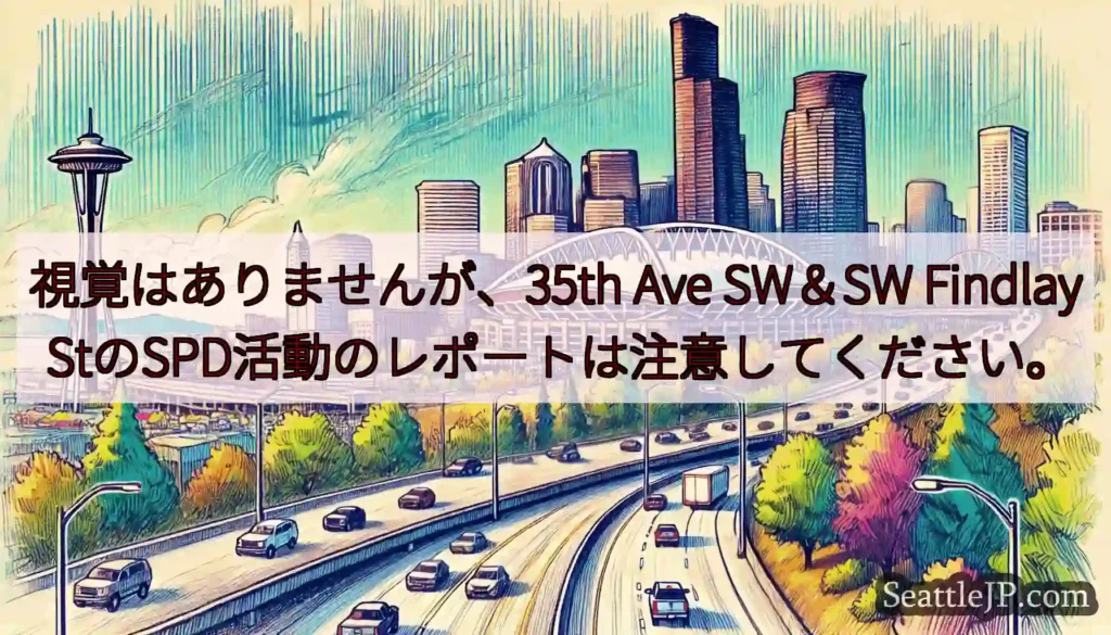 視覚はありませんが、35th Ave SW＆SW Findlay