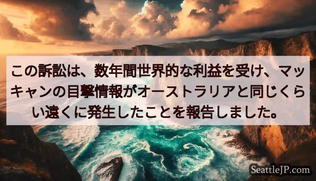 この訴訟は、数年間世界的な利益を受け、マッキャンの目撃情報がオーストラリアと同じくらい遠くに発生した