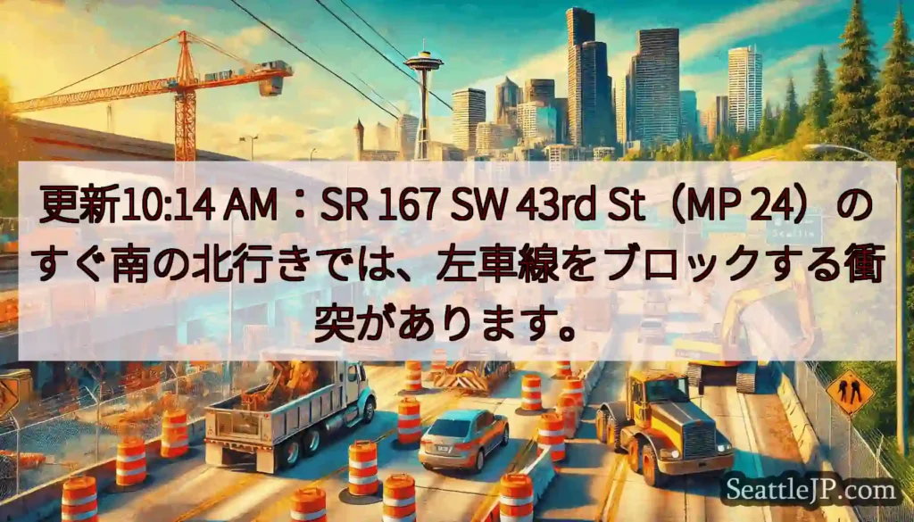 更新10:14 AM：SR 167 SW 43rd St（MP