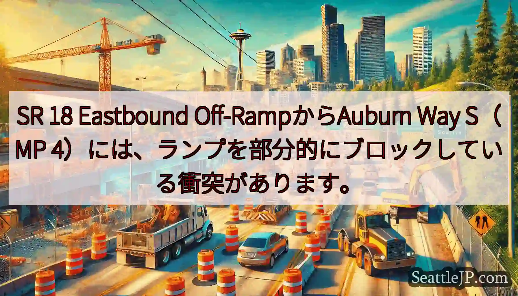 SR 18 Eastbound Off-RampからAuburn Way S（MP