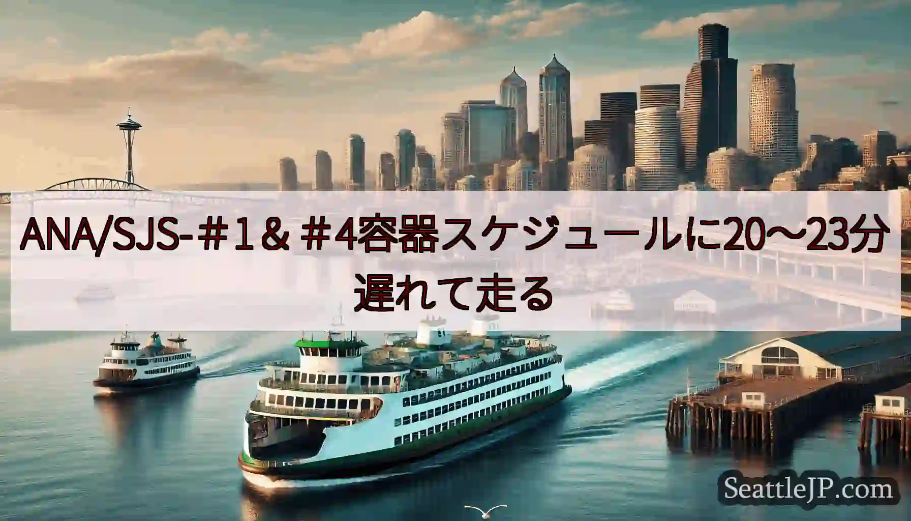 ANA/SJS-＃1＆＃4容器スケジュールに20〜23分遅れて走るhttps://wsdot.com