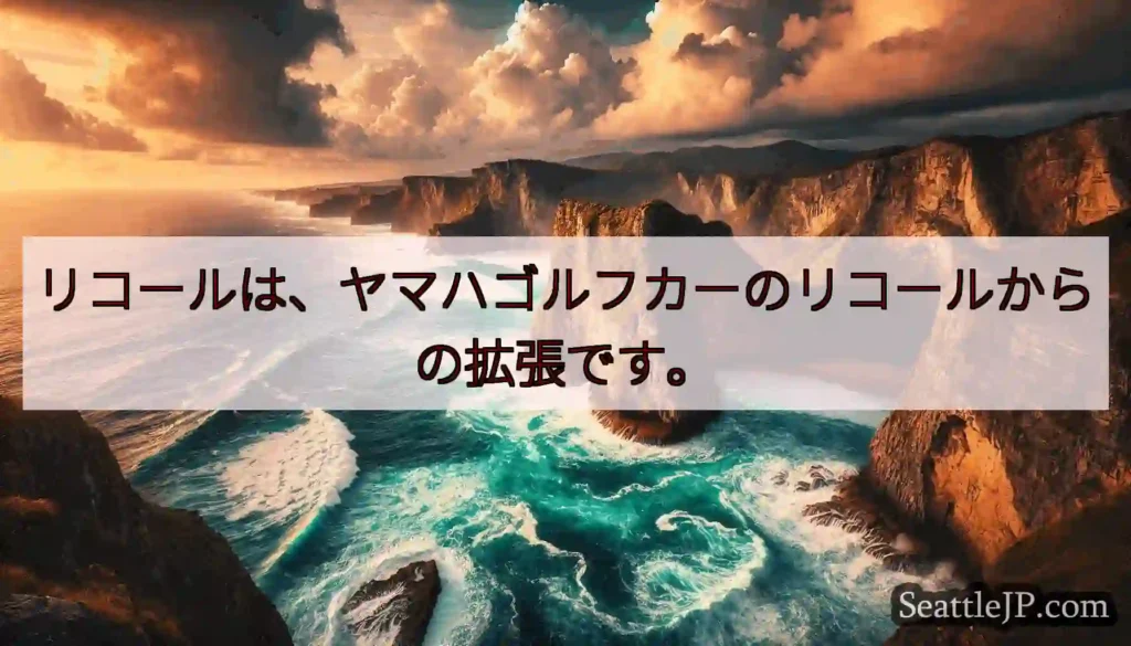 リコールは、ヤマハゴルフカーのリコールからの拡張です。
