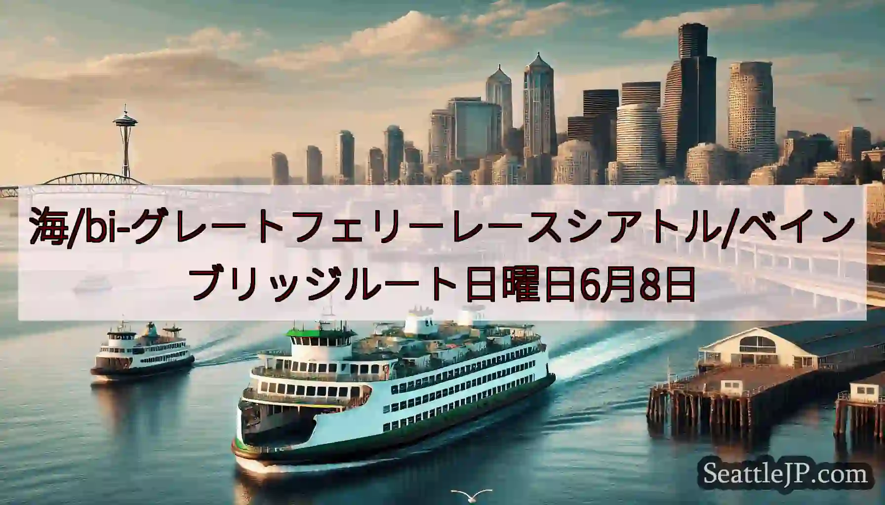 海/bi-グレートフェリーレースシアトル/ベインブリッジルート日曜日6月8日https://wsdo