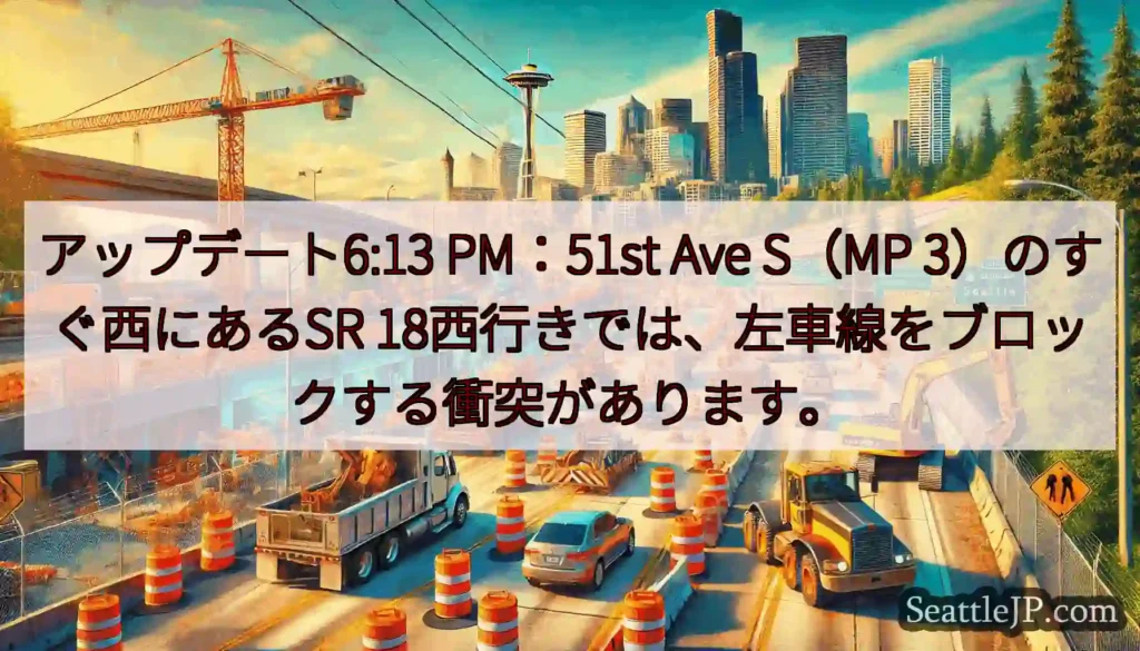 アップデート6:13 PM：51st Ave S（MP 3）のすぐ西にあるSR