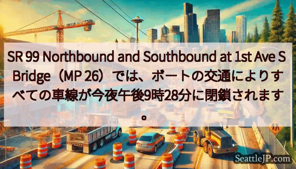 SR 99 Northbound and Southbound at 1st Ave S