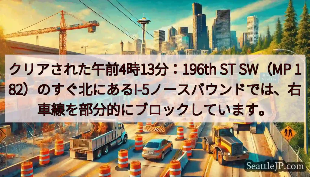 クリアされた午前4時13分:196th ST SW(MP