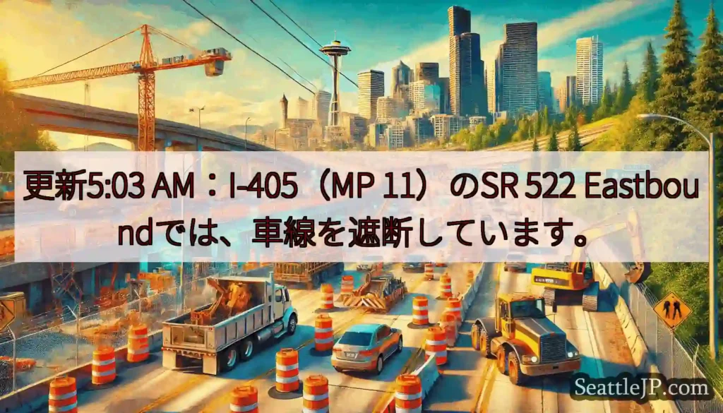 更新5:03 AM：I-405（MP 11）のSR 522