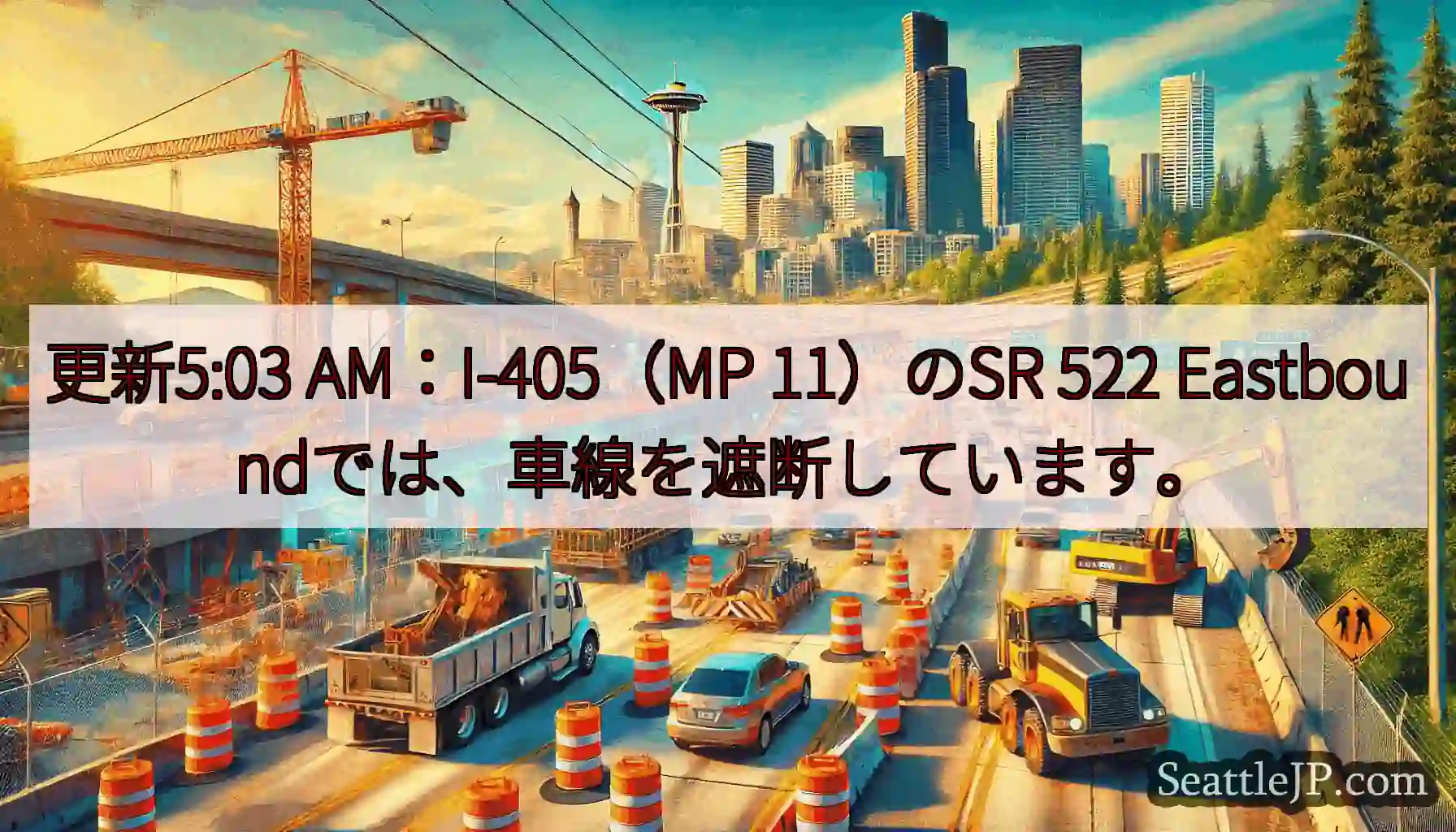 更新5:03 AM：I-405（MP 11）のSR 522