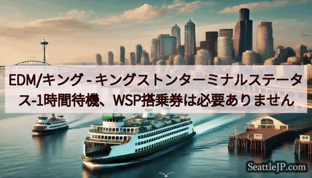 EDM/キング - キングストンターミナルステータス-1時間待機、WSP搭乗券は必要ありません