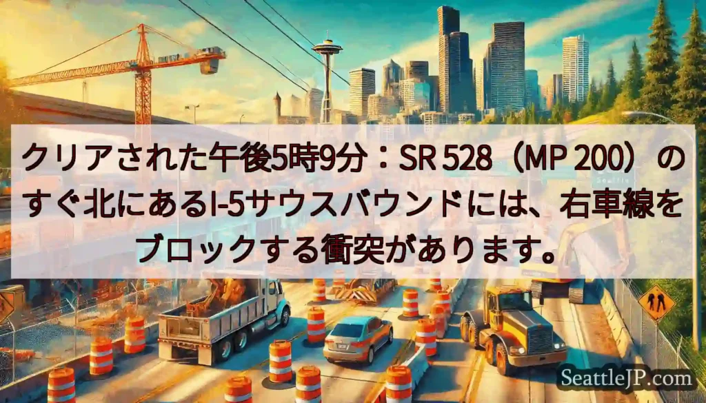 クリアされた午後5時9分：SR 528（MP