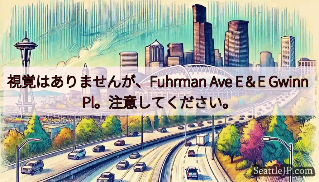 視覚はありませんが、Fuhrman Ave E＆E Gwinn Pl。注意してください。