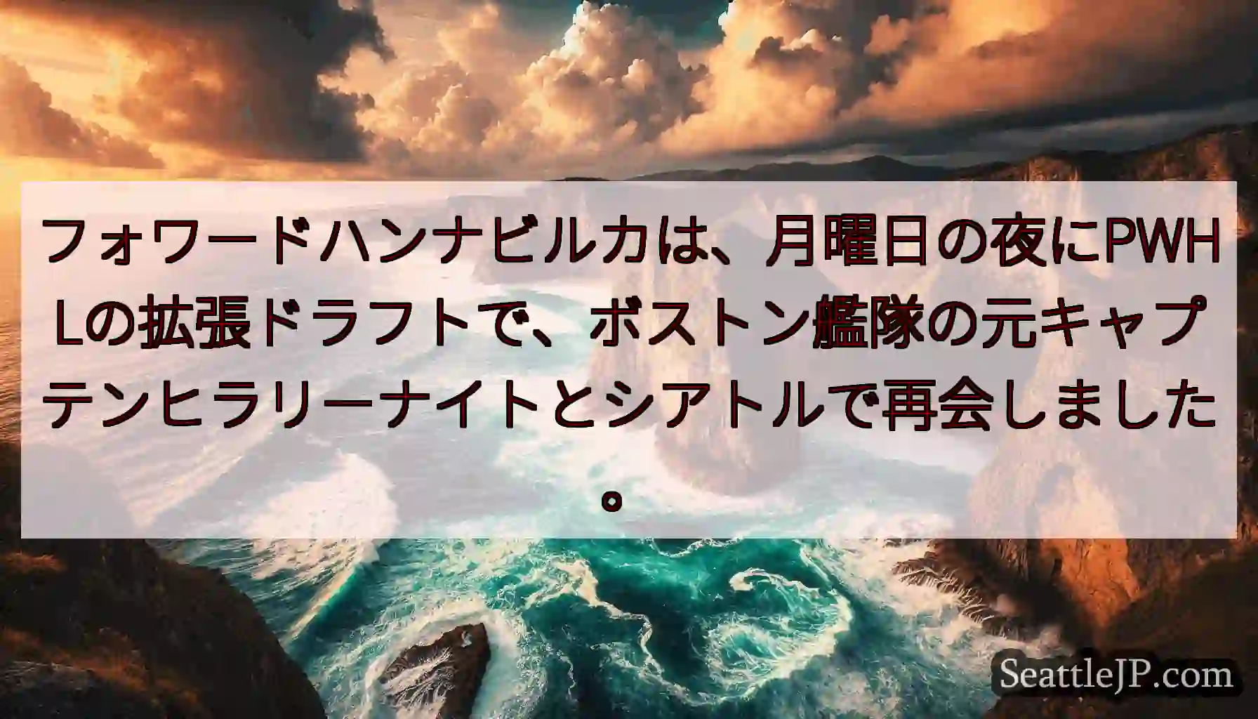 フォワードハンナビルカは、月曜日の夜にPWHLの拡張ドラフトで、ボストン艦隊の元キャプテンヒラリーナ