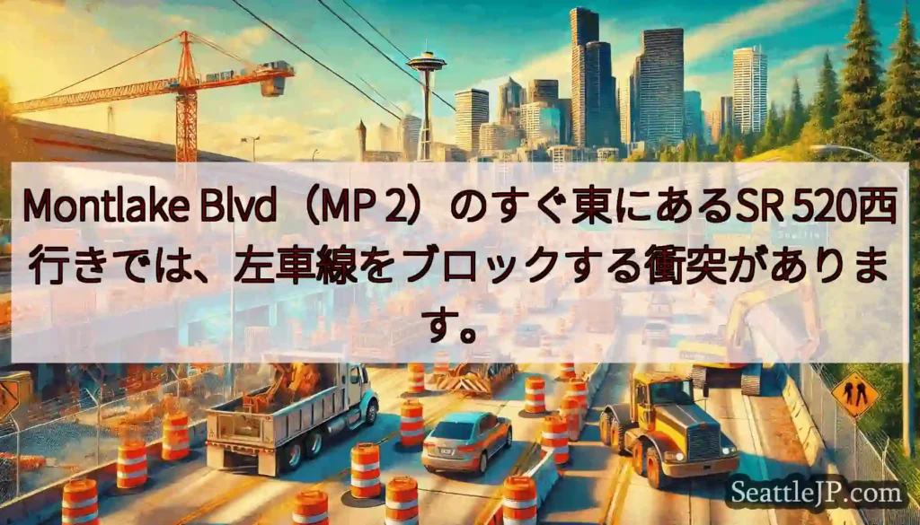 Montlake Blvd（MP 2）のすぐ東にあるSR