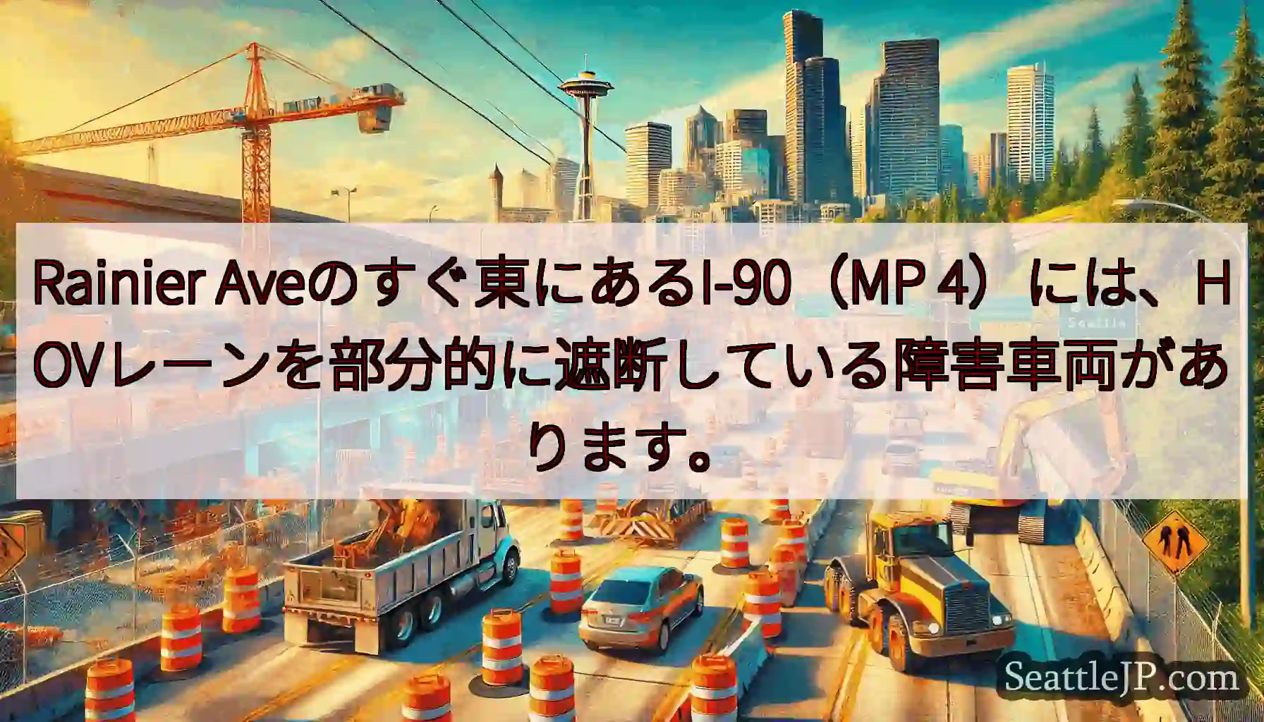 Rainier Aveのすぐ東にあるI-90（MP