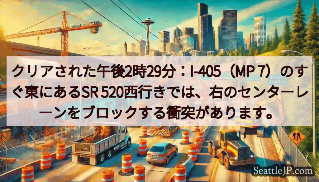 クリアされた午後2時29分：I-405（MP 7）のすぐ東にあるSR
