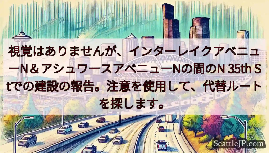 視覚はありませんが、インターレイクアベニューN＆アシュワースアベニューNの間のN 35th
