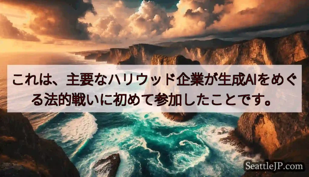 これは、主要なハリウッド企業が生成AIをめぐる法的戦いに初めて参加したことです。