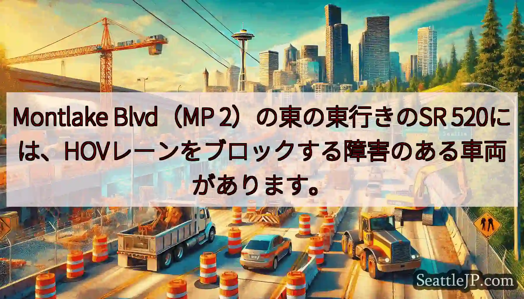 Montlake Blvd（MP 2）の東の東行きのSR