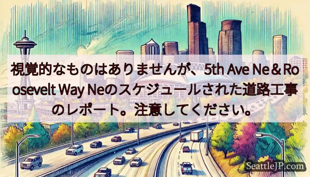 視覚的なものはありませんが、5th Ave Ne＆Roosevelt Way