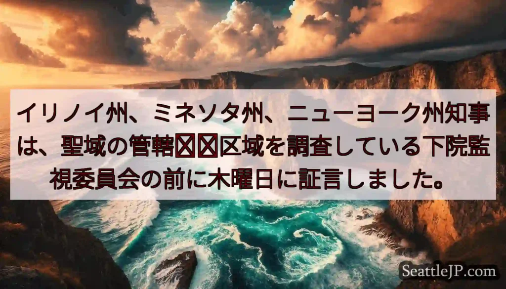イリノイ州、ミネソタ州、ニューヨーク州知事は、聖域の管轄​​区域を調査している下院監視委員会の前に木