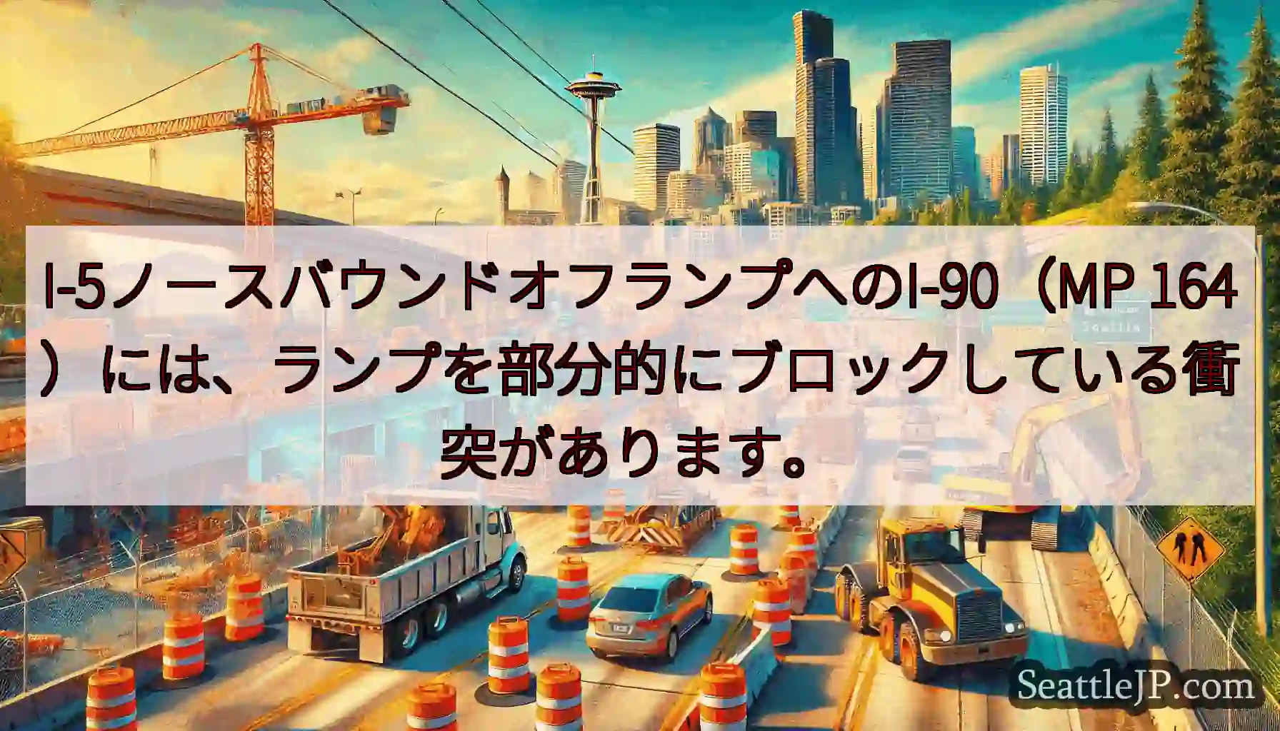 I-5ノースバウンドオフランプへのI-90（MP