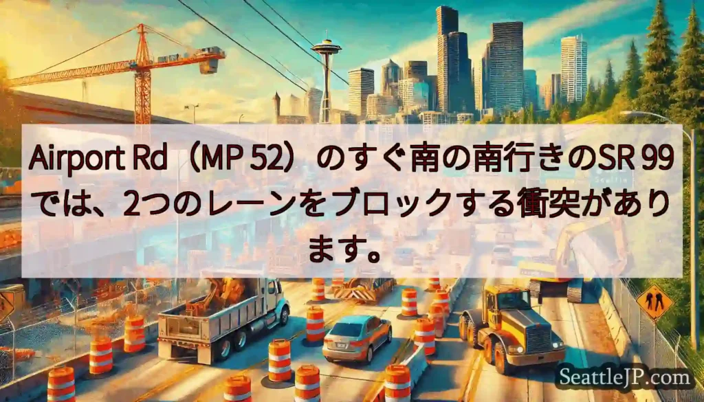 Airport Rd（MP 52）のすぐ南の南行きのSR