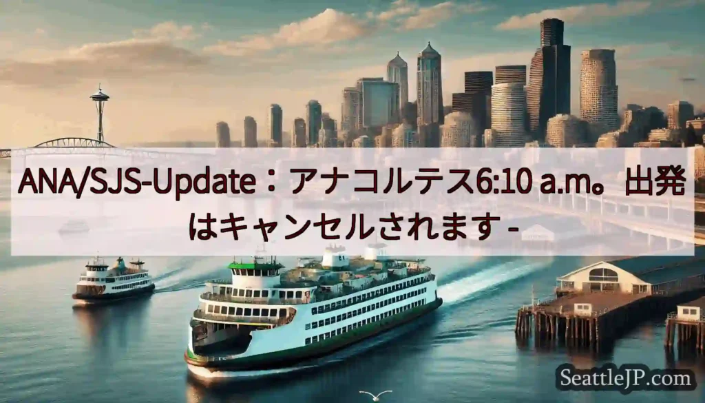ANA/SJS-Update：アナコルテス6:10 a.m。出発はキャンセルされます -