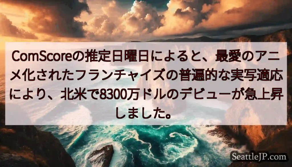 ComScoreの推定日曜日によると、最愛のアニメ化されたフランチャイズの普遍的な実写適応により、北