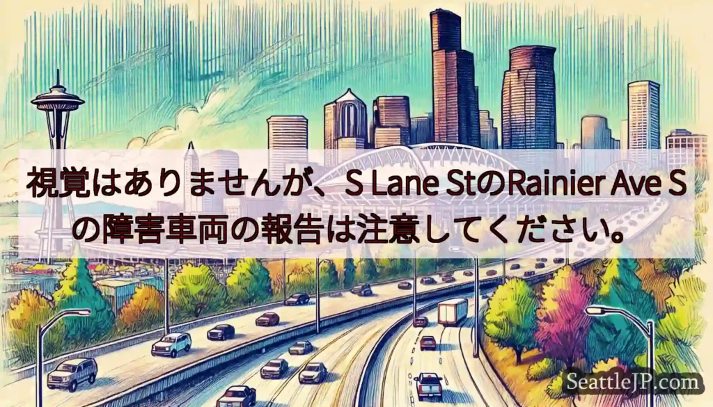 視覚はありませんが、S Lane StのRainier Ave
