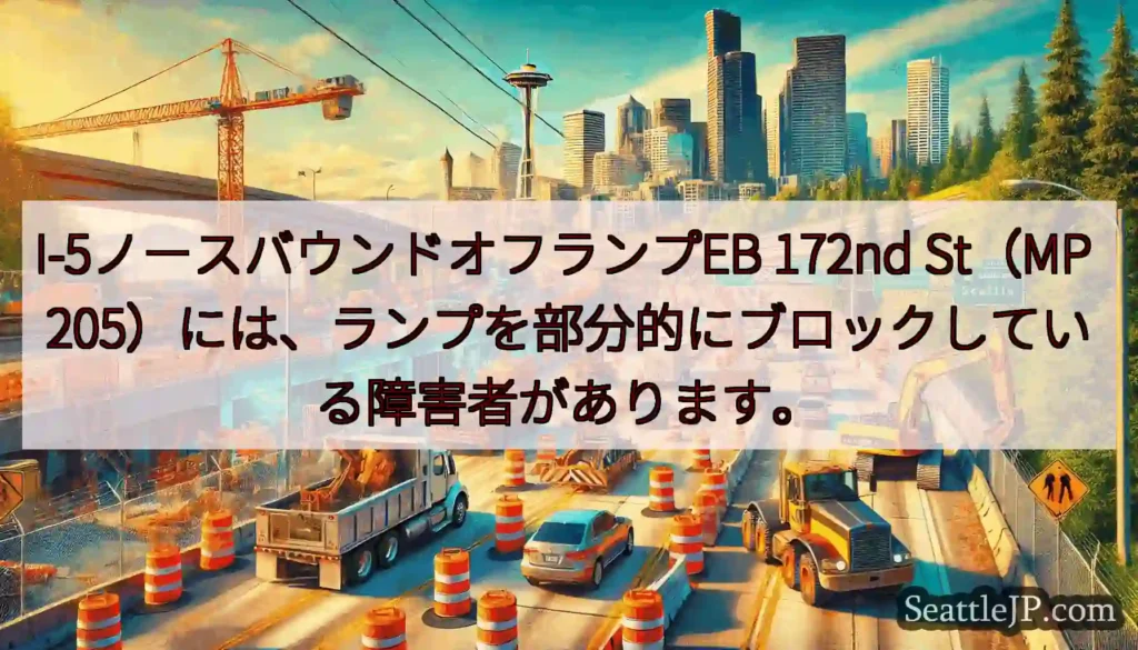 I-5ノースバウンドオフランプEB 172nd St（MP