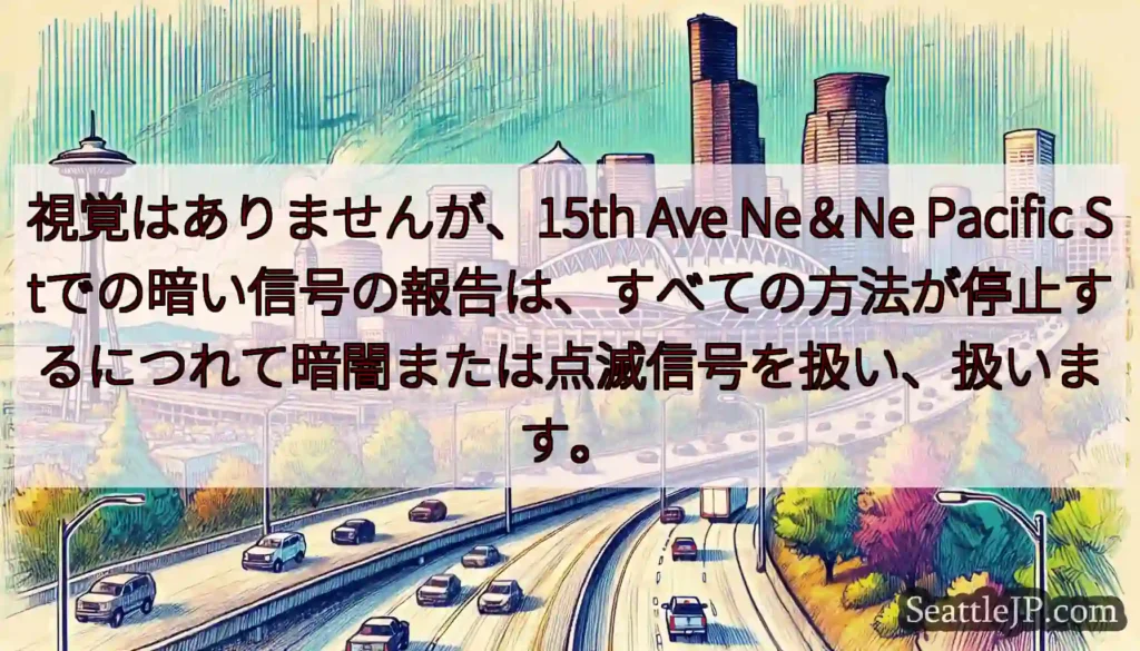 視覚はありませんが、15th Ave Ne＆Ne Pacific