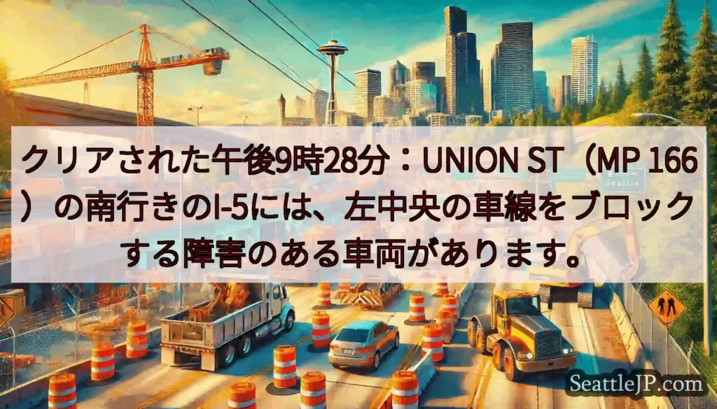 クリアされた午後9時28分：UNION ST（MP