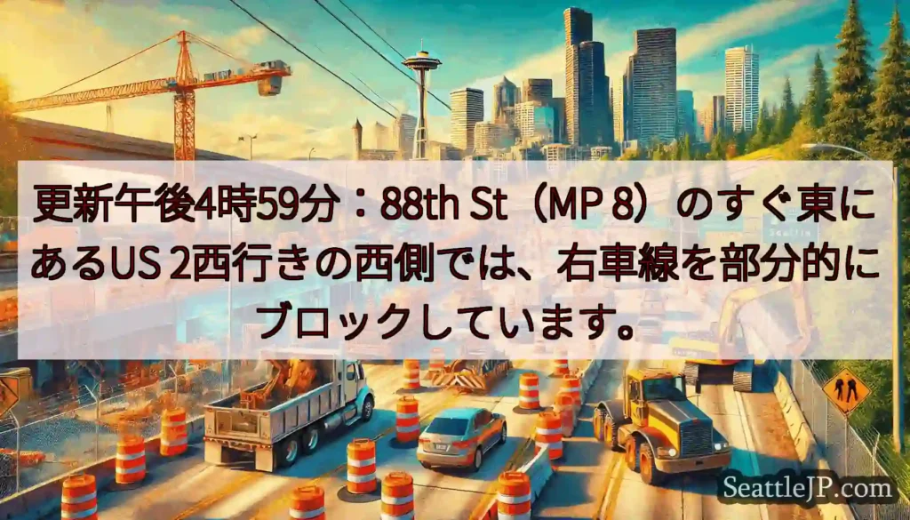 更新午後4時59分：88th St（MP 8）のすぐ東にあるUS