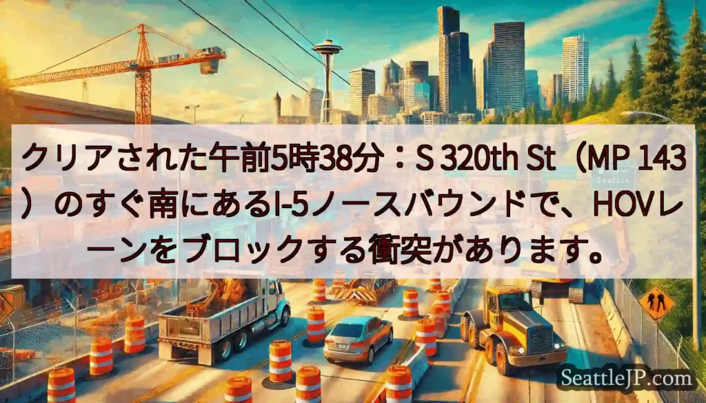 クリアされた午前5時38分：S 320th St（MP
