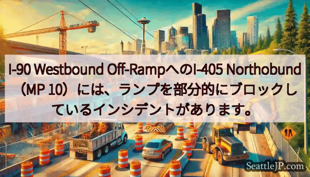 I-90 Westbound Off-RampへのI-405 Northobund（MP