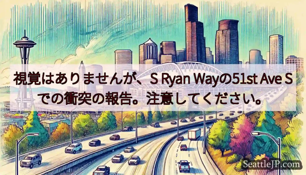 視覚はありませんが、S Ryan Wayの51st Ave Sでの衝突の報告。注意してください。
