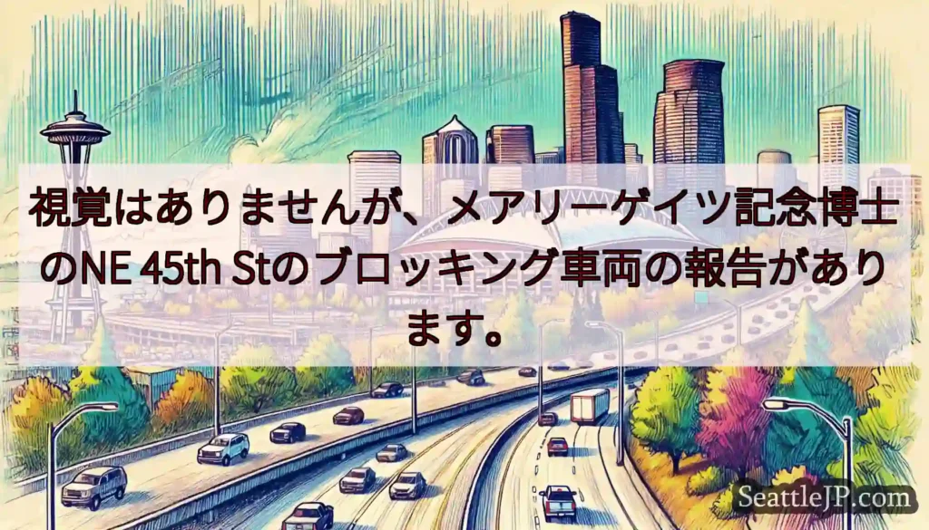 視覚はありませんが、メアリーゲイツ記念博士のNE 45th Stのブロッキング車両の報告があります。