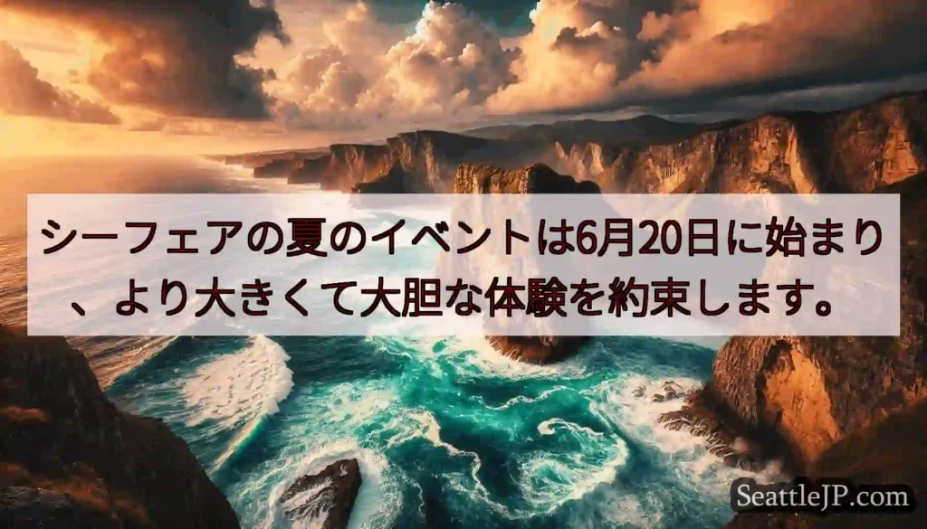 シーフェアの夏のイベントは6月20日に始まり、より大きくて大胆な体験を約束します。