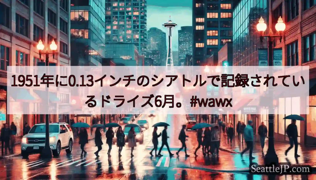 1951年に0.13インチのシアトルで記録されているドライズ6月。#wawx