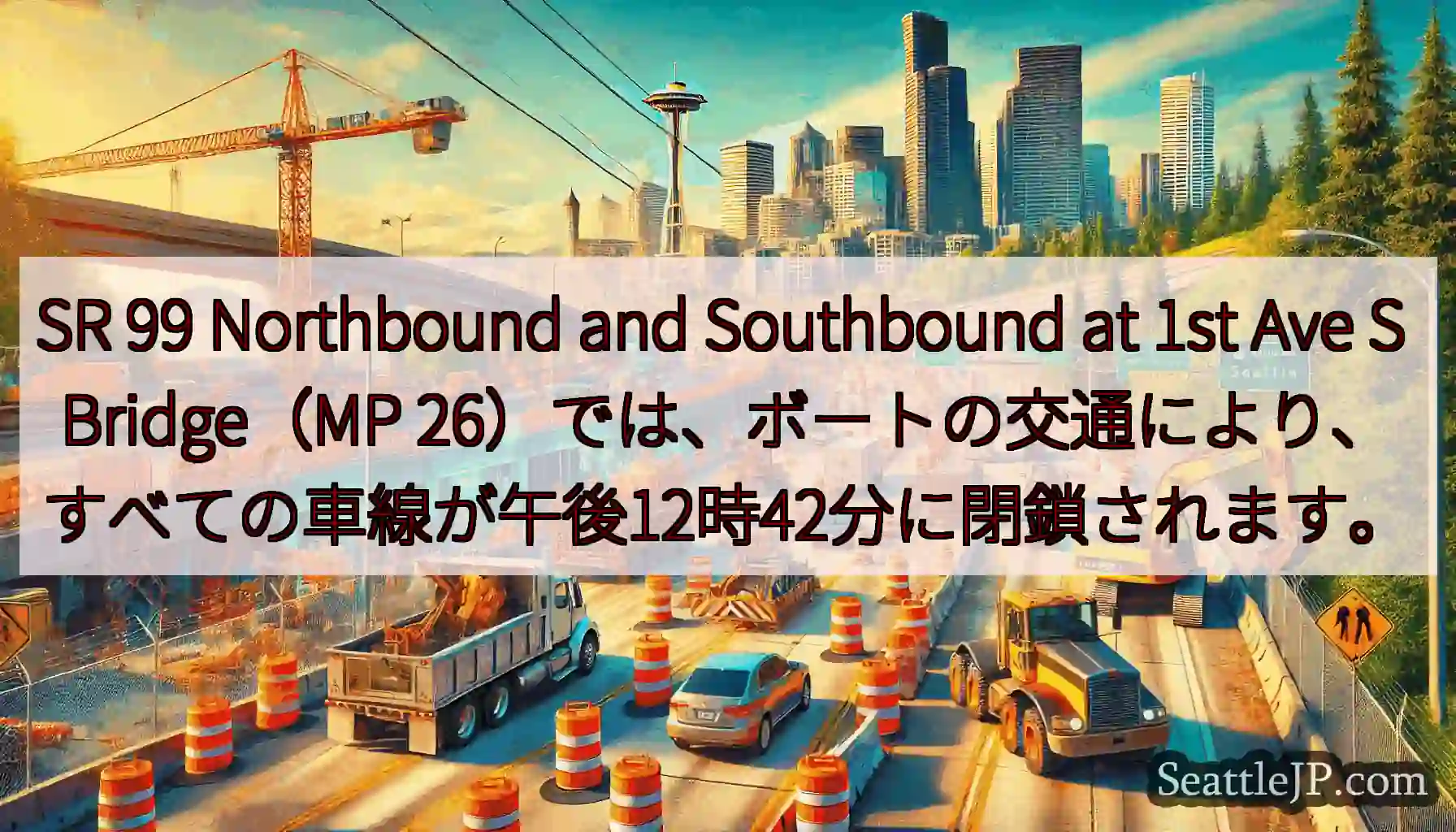 SR 99 Northbound and Southbound at 1st Ave S