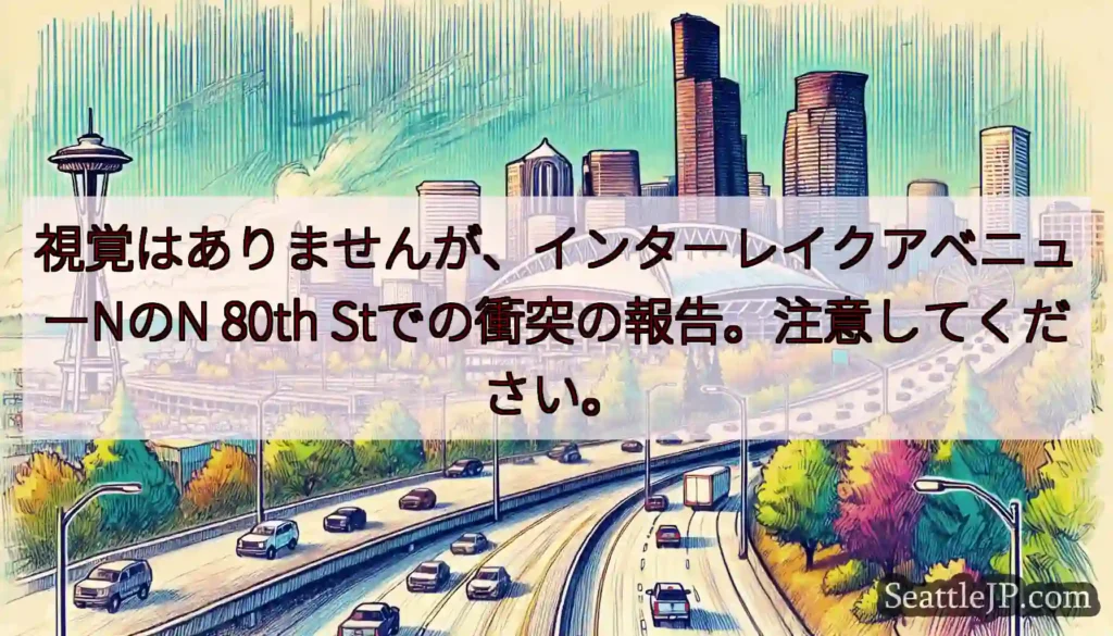 視覚はありませんが、インターレイクアベニューNのN 80th Stでの衝突の報告。注意してください。